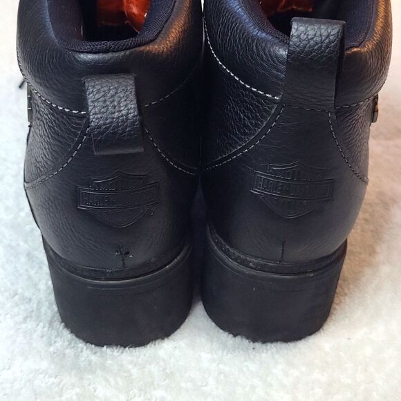 EUC Harley Davidson moto cycle Ankle Boots Leather Chunky Heel #3257 US 9 - Picture 5 of 14